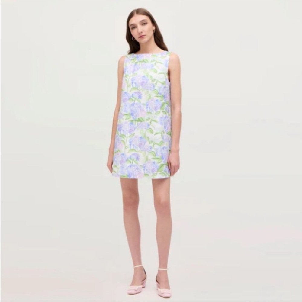 Hill House Charlie Hydrangea Print Shift Dress size L . Never worn.